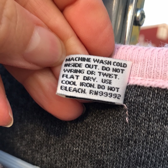 Karen Lessly Cardigan, Heather Gray w/ Pink Trip, Women's Size Petite Large - Picture 4 of 4